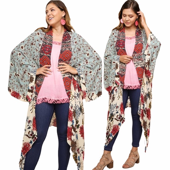 Umgee Sweaters - NWT Boutique Boho Gypsy Kimono Duster